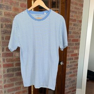 PacSun Blue and White Striped Short Sleeve Tee